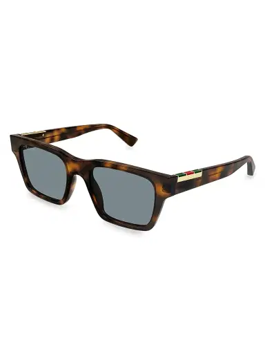 Gucci Men's Subtle Web GG 51MM Square Sunglasses - Havana Grey | Thumbnail 1