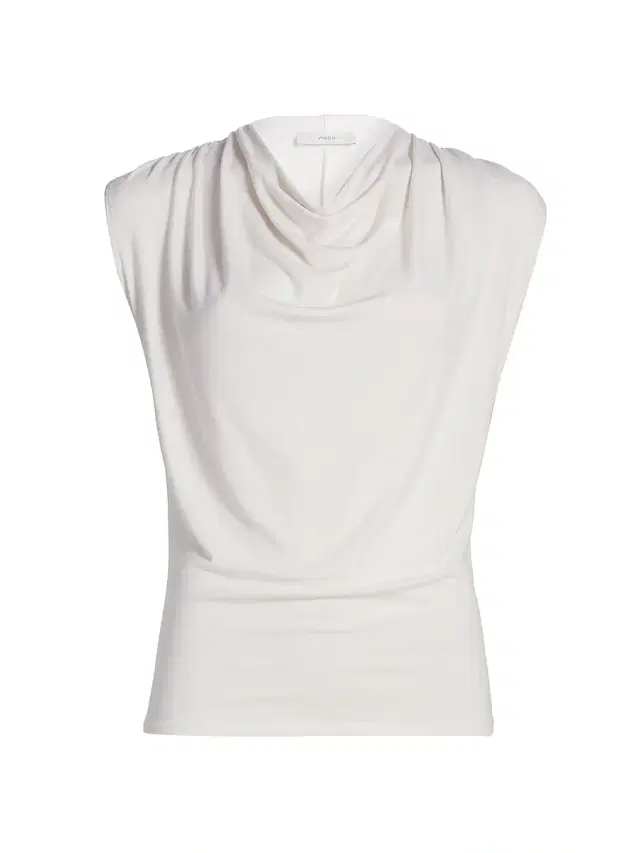 Vince Women's Draped Cowlneck Sleeveless Top - Gesso
