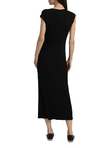Vince Women's Draped Cowlneck Maxi Dress - Black | Thumbnail 5 Vince Women's Draped Cowlneck Maxi Dress - Black | Thumbnail 5