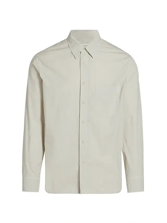 Men's Finn Patch Pocket Cotton Shirt - Gesso