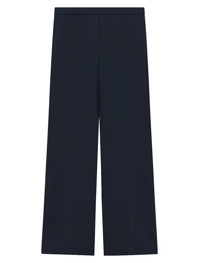 Theory Women's Ankle-Length Wide-Leg Pants - Nocturne Navy