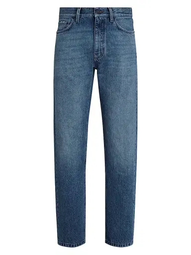 Zegna Men's Stone-Washed Cotton Roccia Jeans - Blue - Size 36 | Thumbnail 1 Zegna Men's Stone-Washed Cotton Roccia Jeans - Blue - Size 36 | Thumbnail 1