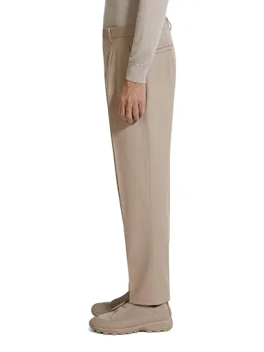 Zegna Men's Cotton and Wool Pants - Light Taupe - Size 46 | Thumbnail 3