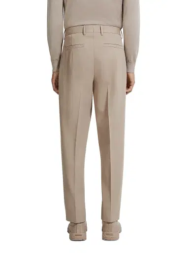Zegna Men's Cotton and Wool Pants - Light Taupe - Size 46 | Thumbnail 4