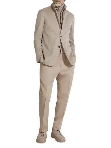 Zegna Men's Cotton and Wool Pants - Light Taupe - Size 46 | Thumbnail 6
