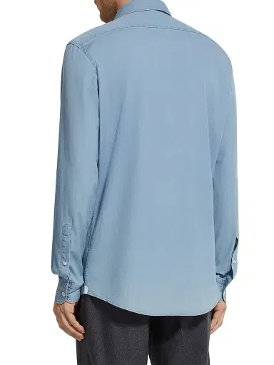Zegna Men's Cotton Shirt - Light Blue - Size XXXL | Thumbnail 4
