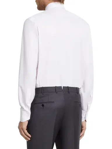 Zegna Men's Centoventimila Cotton Shirt - Light Pink - Size 17 | Thumbnail 3