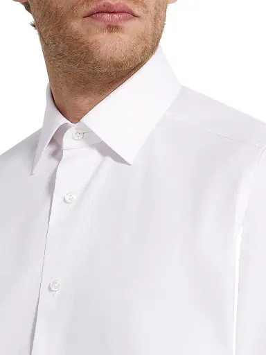 Zegna Men's Centoventimila Cotton Shirt - Light Pink - Size 17 | Thumbnail 4