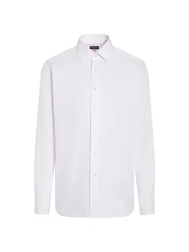 Zegna Men's Centoventimila Cotton Shirt - Light Pink - Size 17 | Thumbnail 1