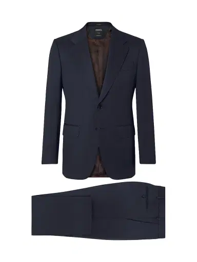 Zegna Men's Centoventimila Wool Suit - Navy Blue - Size 50 | Thumbnail 2