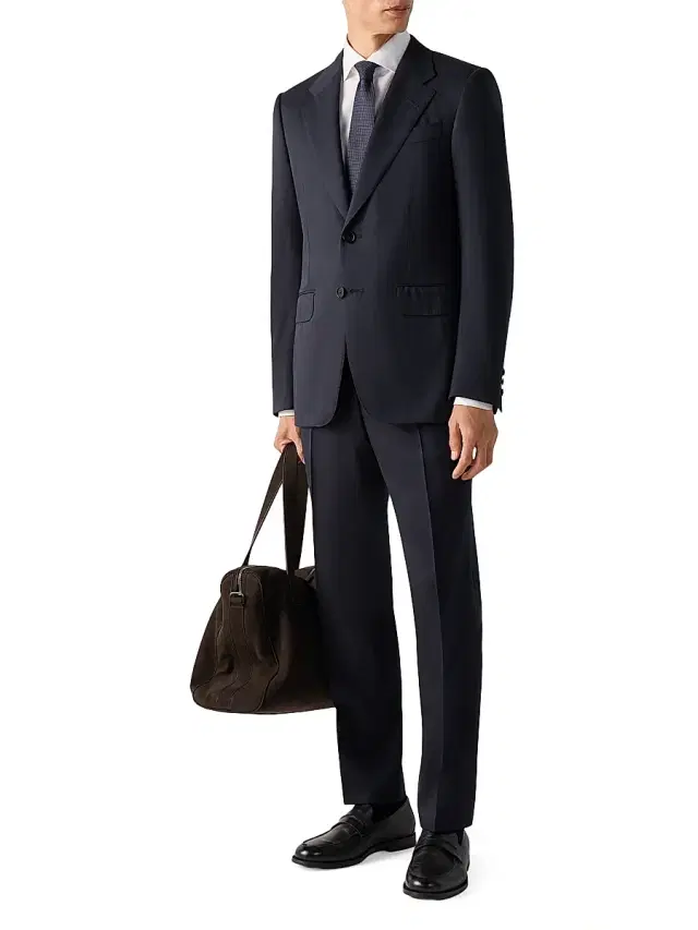 ZEGNA Men's Centoventimila Wool Suit - Navy Blue
