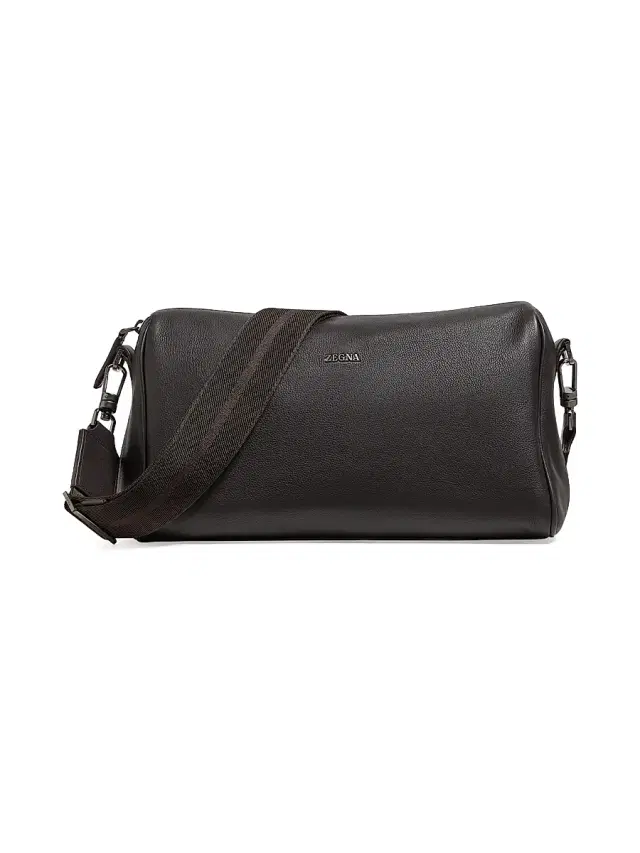 Men's Secondskin Crossbody Bag - Dark Brown