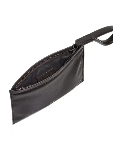 ZEGNA Men's Secondskin Pouch - Dark Brown | Thumbnail 3