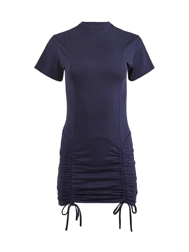 Women's Riley Ruched Pima Cotton T-Shirt Minidress - Eclipse