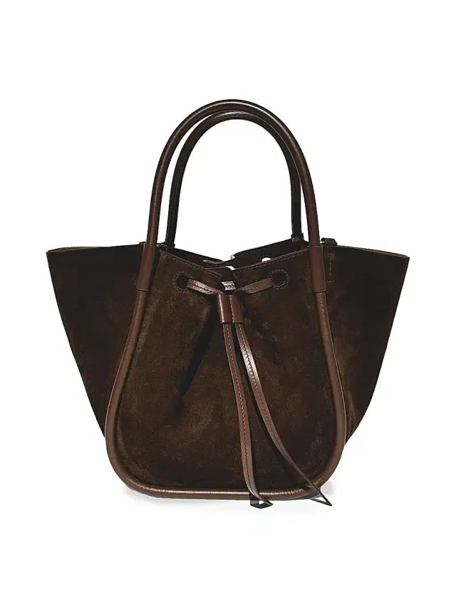Proenza Schouler Women's  Ruched Suede Tote Bag - Chocolate