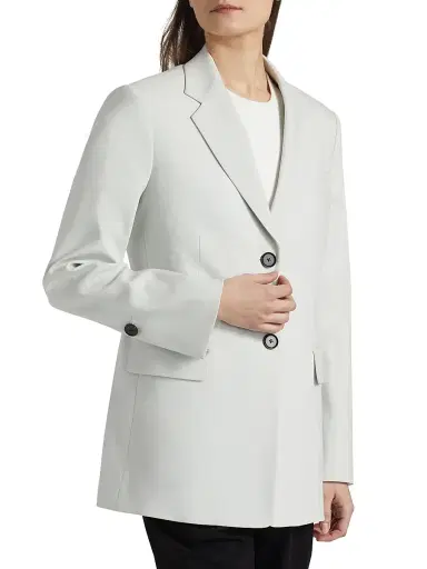 Proenza Schouler Women's Eva Cotton Single-Breasted Jacket - Pale Grey | Thumbnail 4