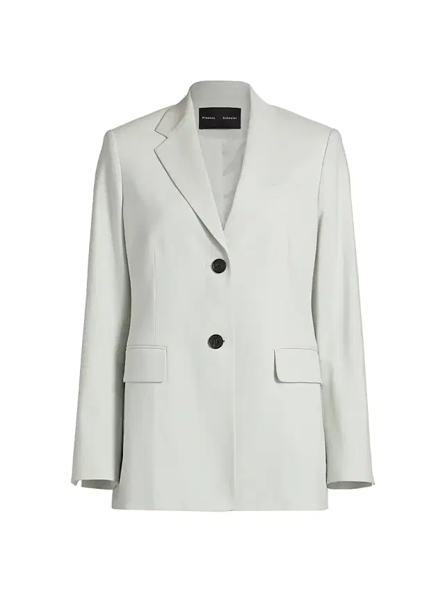 Proenza Schouler Women's Eva Cotton Single-Breasted Jacket - Pale Grey
