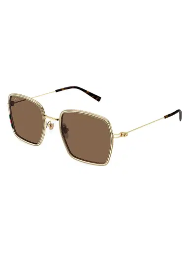 Gucci Women's GG Tiny 52MM Square Sunglasses - Gold Brown | Thumbnail 1