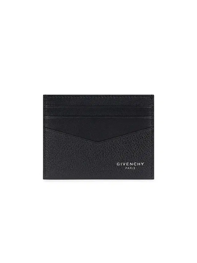 Men's Card Holder in Grained Leather - Black