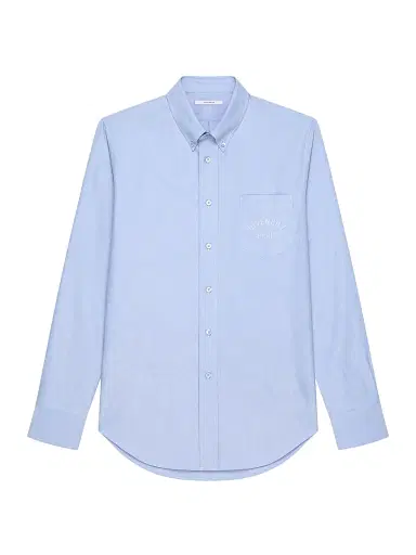 Givenchy Men's Shirt in Cotton with Paris Embroidery - Baby Blue | Thumbnail 1