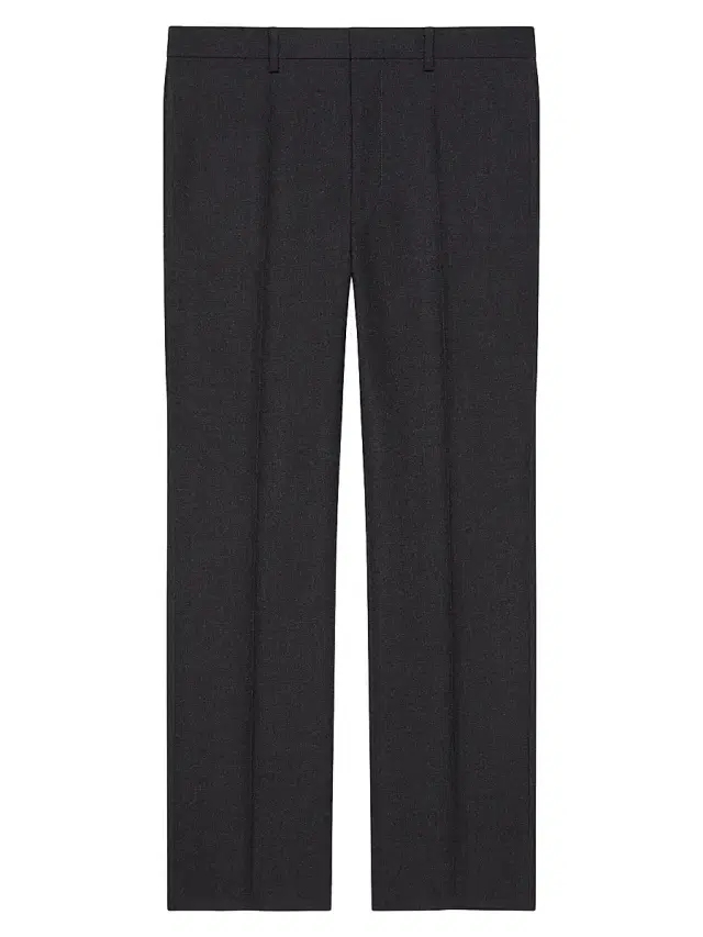 Men's Tailored Pants in Flannel - Charcoal