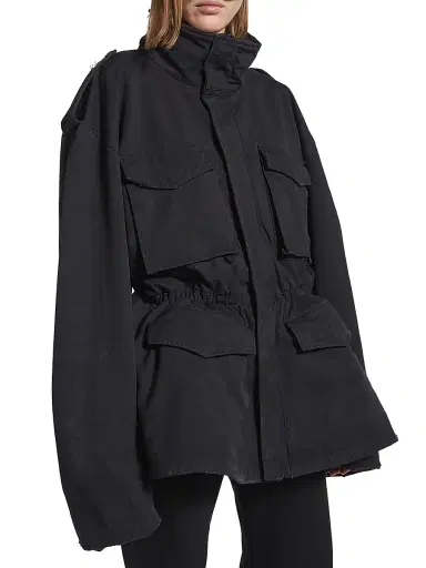 Balenciaga Women's Hourglass Parka - Black - Size Medium | Thumbnail 3 Balenciaga Women's Hourglass Parka - Black - Size Medium | Thumbnail 3