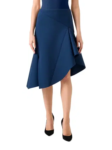 Akris Women's Neoprene Asymmetric Flared Skirt | Thumbnail 2 Akris Women's Neoprene Asymmetric Flared Skirt | Thumbnail 2