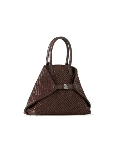 Akris Women's Ai Braided Leather Tote Bag - Chocolate | Thumbnail 2 Akris Women's Ai Braided Leather Tote Bag - Chocolate | Thumbnail 2