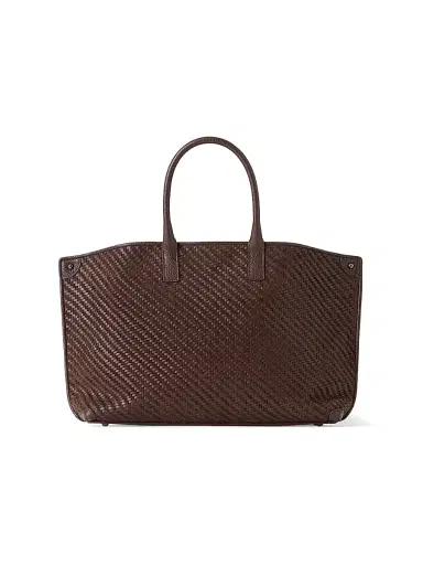 Akris Women's Ai Braided Leather Tote Bag - Chocolate | Thumbnail 3 Akris Women's Ai Braided Leather Tote Bag - Chocolate | Thumbnail 3