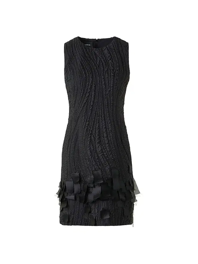 Akris Women's Textured Silk-Blend Sheath Dress - Black
