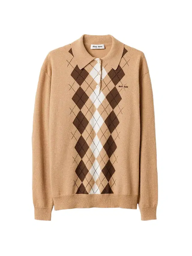 Women's Cashmere Polo Shirt - Brown