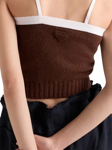 Prada Women's Cashmere and Wool Top - Brown | Thumbnail 5 Prada Women's Cashmere and Wool Top - Brown | Thumbnail 5