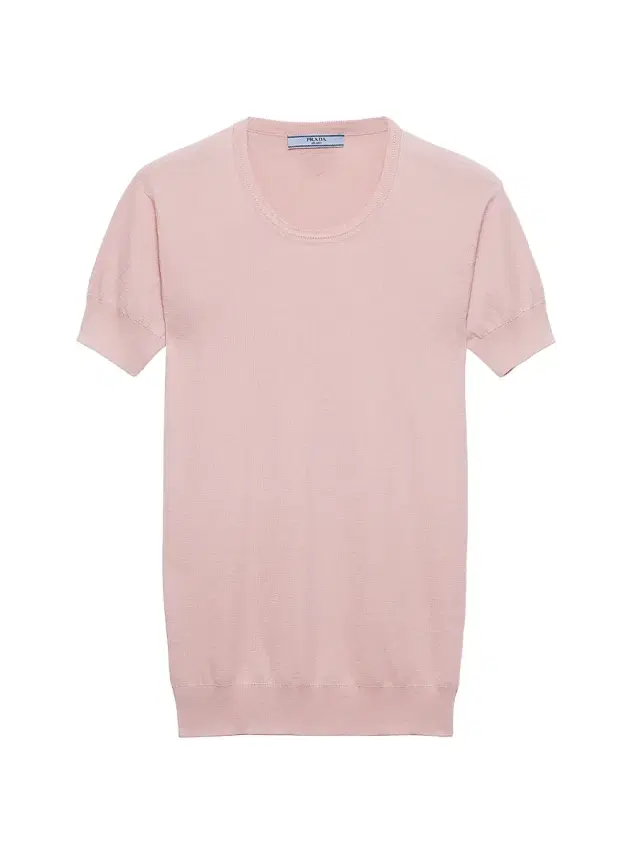 Women's Silk and Cotton Crew-Neck Sweater - Pink