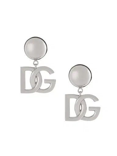 Dolce & Gabbana Women's DG Essentials Goldtone Drop Earrings - Silver | Thumbnail 1