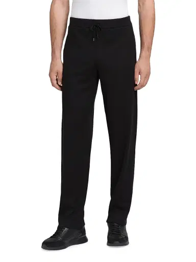 Stefano Ricci Men's Cotton and Silk Blend Jogging Trousers - Black - Size 44 | Thumbnail 2