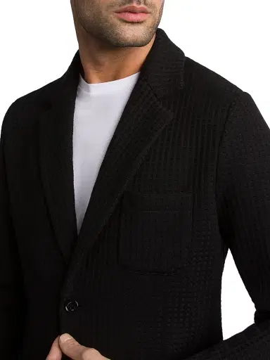 Stefano Ricci Men's Silk and Cotton Knit Jacket - Black - Size 52 | Thumbnail 4