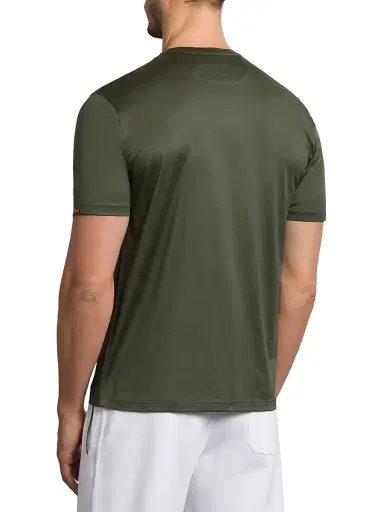 Stefano Ricci Men's Cotton T-Shirt - Dark Green - Size Medium | Thumbnail 3
