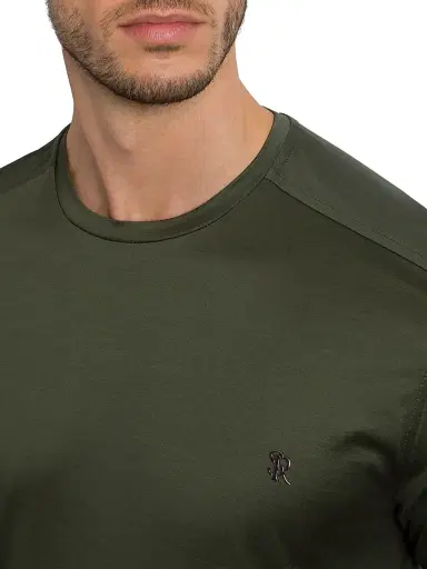 Stefano Ricci Men's Cotton T-Shirt - Dark Green - Size Medium | Thumbnail 4