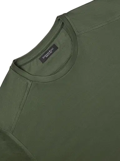 Stefano Ricci Men's Cotton T-Shirt - Dark Green - Size Medium | Thumbnail 7
