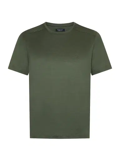 Stefano Ricci Men's Cotton T-Shirt - Dark Green - Size Medium | Thumbnail 1