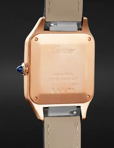 Cartier Santos-Dumont Large 43.5mm 18-Karat Rose Gold and Alligator Watch, Ref. No. WGSA0116 - Men | Thumbnail 4