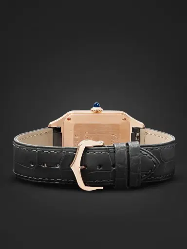 Cartier Santos-Dumont Large 43.5mm 18-Karat Rose Gold and Alligator Watch, Ref. No. WGSA0116 - Men | Thumbnail 6