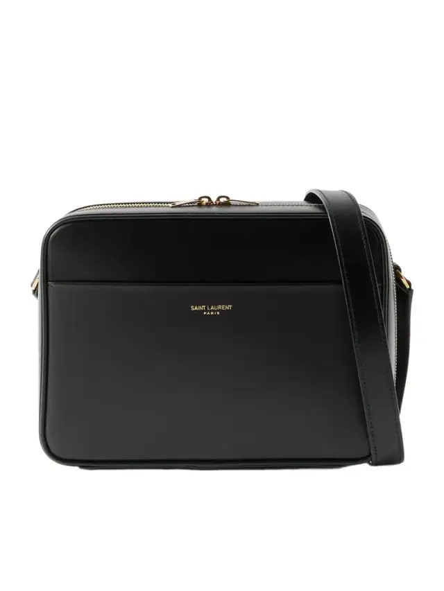 Logo-Print Leather Messenger Bag - Men