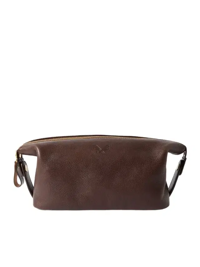 Full-Grain Leather Wash Bag - Men