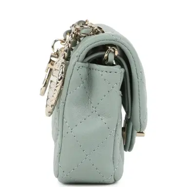 Chanel Chanel Nano Classic Double Flap Bag Charm Dark Green Lambskin Light Gold Hardware | Thumbnail 3 Chanel Chanel Nano Classic Double Flap Bag Charm Dark Green Lambskin Light Gold Hardware | Thumbnail 3