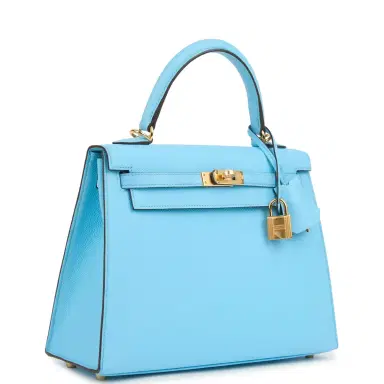 HERMÈS Hermes Kelly Sellier 25 Celeste Epsom Gold Hardware | Thumbnail 2 HERMÈS Hermes Kelly Sellier 25 Celeste Epsom Gold Hardware | Thumbnail 2