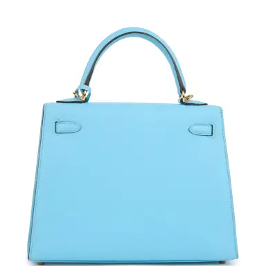 HERMÈS Hermes Kelly Sellier 25 Celeste Epsom Gold Hardware | Thumbnail 4 HERMÈS Hermes Kelly Sellier 25 Celeste Epsom Gold Hardware | Thumbnail 4