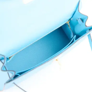 HERMÈS Hermes Kelly Sellier 25 Celeste Epsom Gold Hardware | Thumbnail 7 HERMÈS Hermes Kelly Sellier 25 Celeste Epsom Gold Hardware | Thumbnail 7