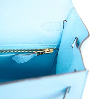 HERMÈS Hermes Kelly Sellier 25 Celeste Epsom Gold Hardware | Thumbnail 8 HERMÈS Hermes Kelly Sellier 25 Celeste Epsom Gold Hardware | Thumbnail 8