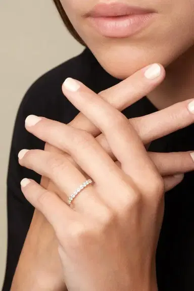 Melissa Kaye Sadie Eternity Band - White Gold - 3mm | Thumbnail 2